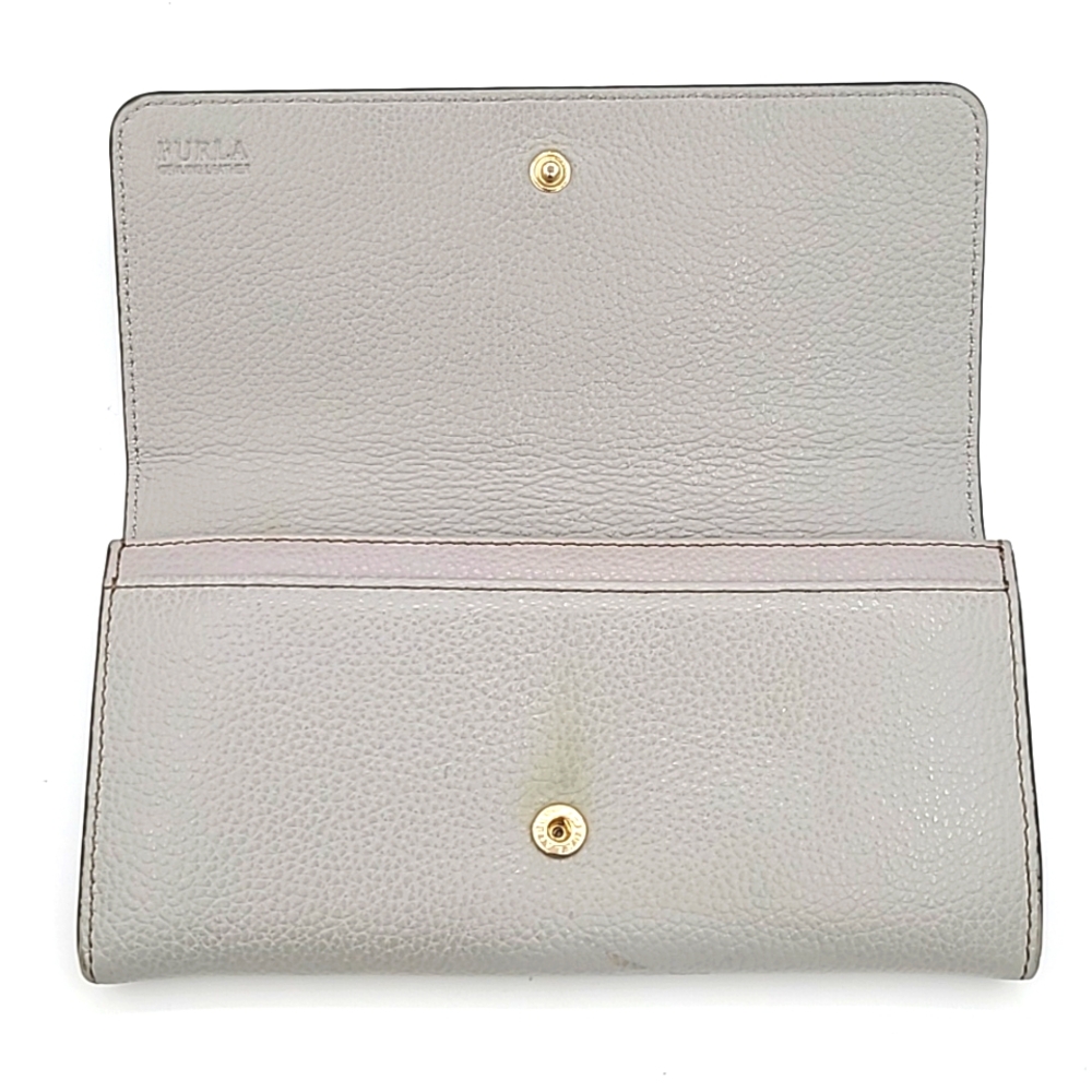 FURLA Gray Leather Long Wallet - Picture 9 of 15